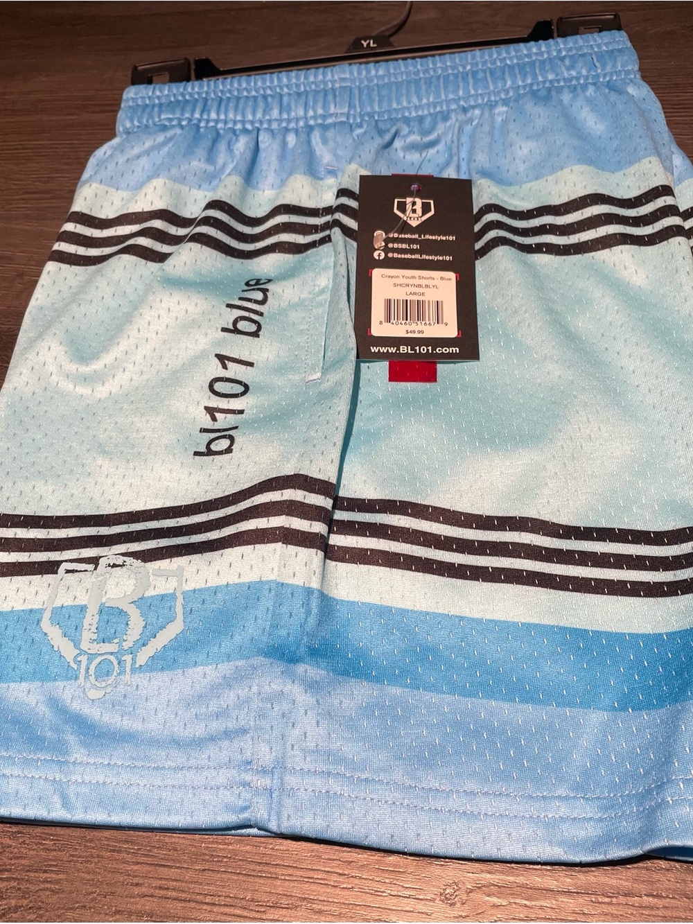 Baseball Lifestyle 101 youth boys shorts BNWT